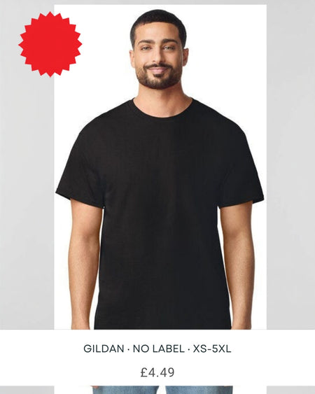 Gildan 30NLB0 Light Cotton No Label T-Shirt main image
