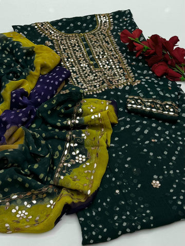 Lakhnavi Handmade Chunri Chiffon With Gotta Ready to Wear