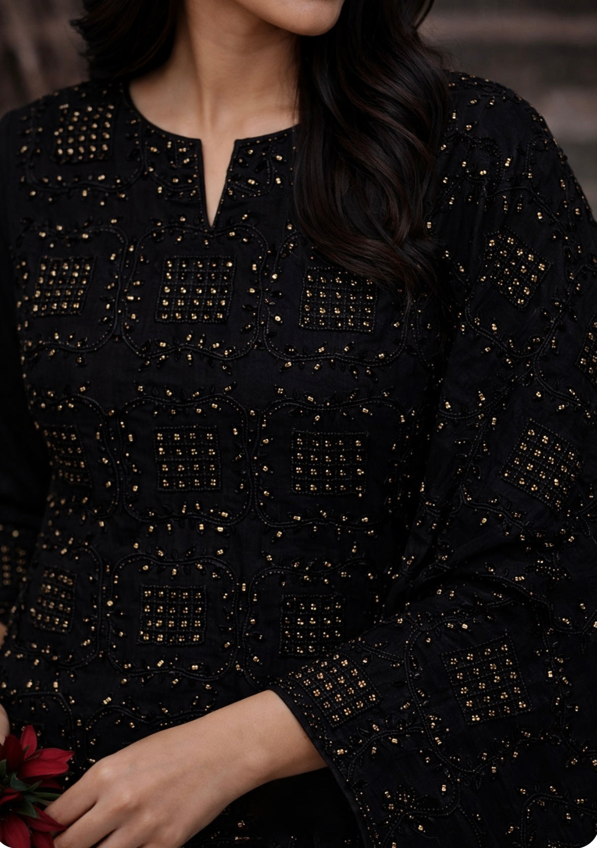 Handmade Chiffon Ready To Wear CutDana Balochi Work Traditional Style Suit For Girls & Women  Readymade Womenswear Asian Clothes