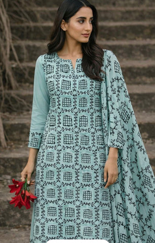 Handmade Chiffon Ready To Wear CutDana Balochi Work Traditional Style Suit For Girls & Women  Readymade Womenswear Asian Clothes