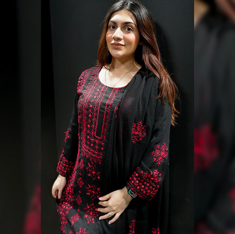 Balochi Handmade Mirror Work Ready To Wear 3Pc Suit