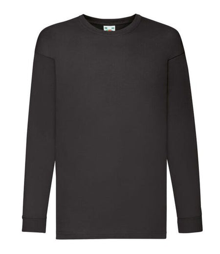 Fruit Of The Loom Kids' Valueweight Long Sleeve T-Shirt 100% Cotton