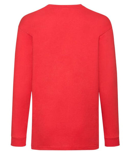 Fruit Of The Loom Kids' Valueweight Long Sleeve T-Shirt 100% Cotton