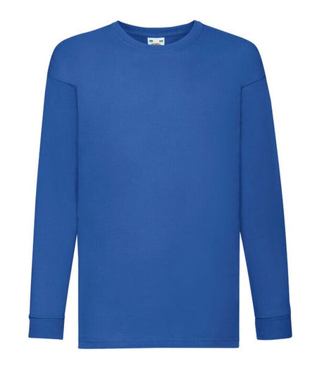 Fruit Of The Loom Kids' Valueweight Long Sleeve T-Shirt 100% Cotton