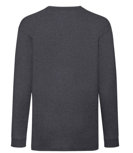 Fruit Of The Loom Kids' Valueweight Long Sleeve T-Shirt 100% Cotton