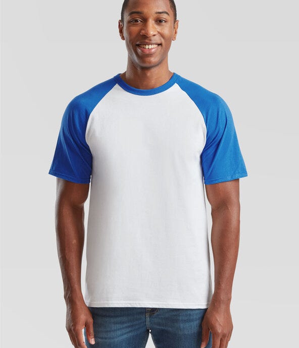 Fruit of the Loom Short Sleeve Baseball T-Shirt - back