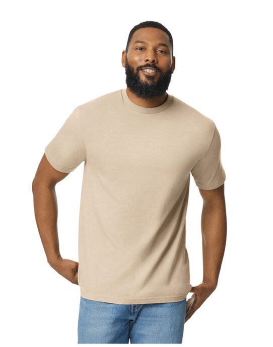 Gildan Softstyle Midweight No Label Enzyme Wash T-Shirt