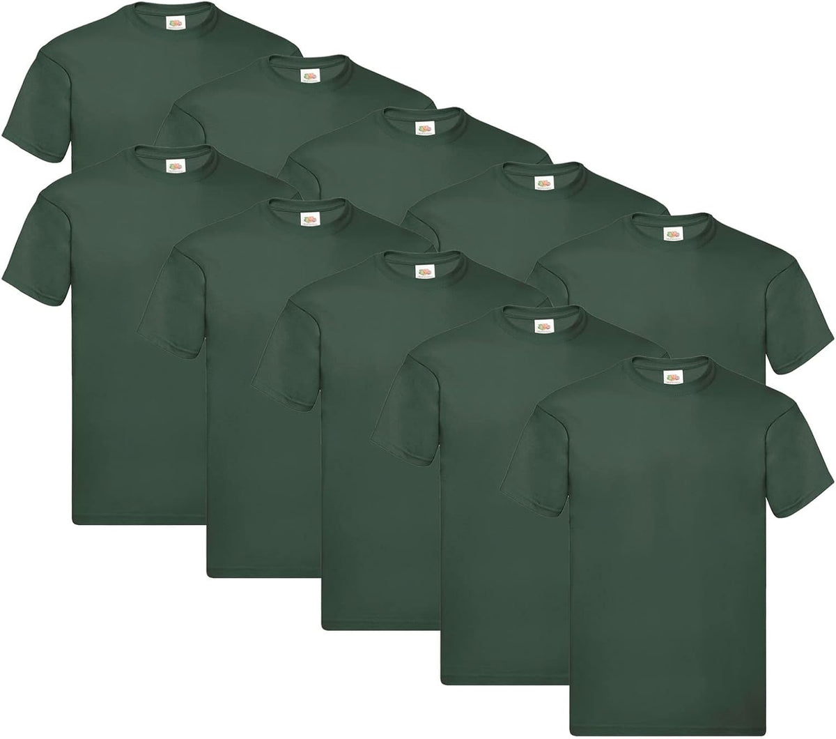 Fruit Of The Loom Men's Iconic Lightweight Ringspun Tee 5 Pack T-Shirt Black Large