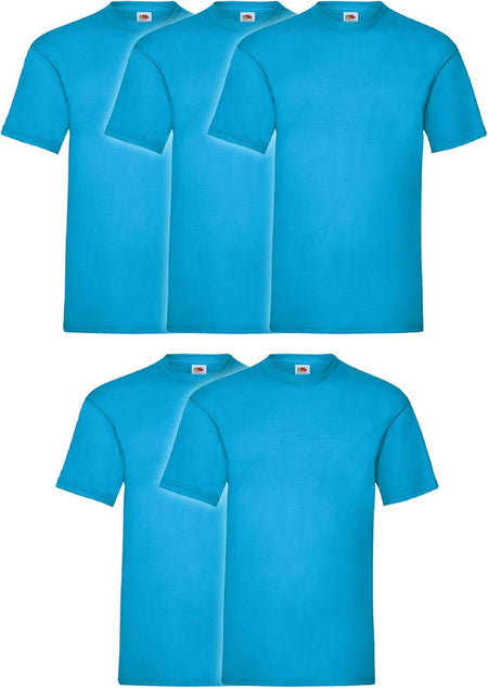 Fruit Of The Loom Men's Iconic Lightweight Ringspun Tee 5 Pack T-Shirt Black Large
