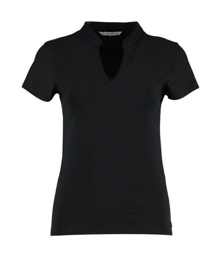 Kustom Kit Ladies Regular Mandarin Top Short Sleeve
