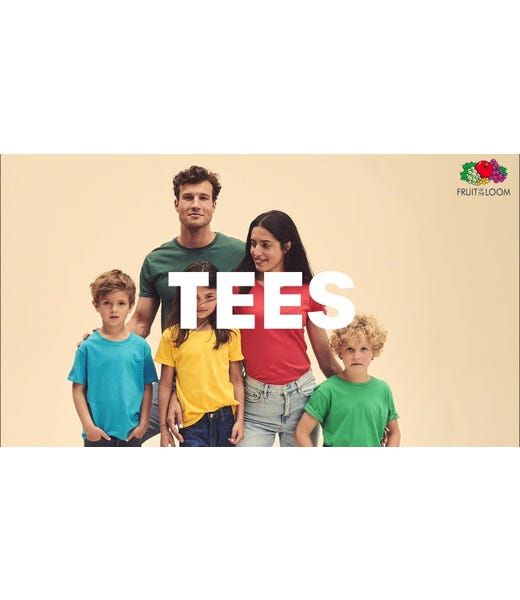Fruit Of The Loom Kid's Valueweight T Short Sleeve T-Shirt 100% Cotton